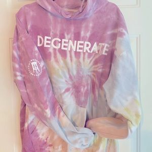 Barstool degenerate tye dye hoodie size XL